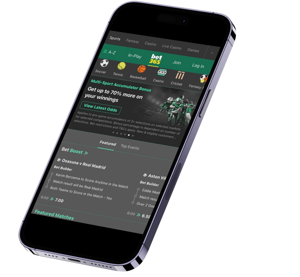 Mobile betting Bet365