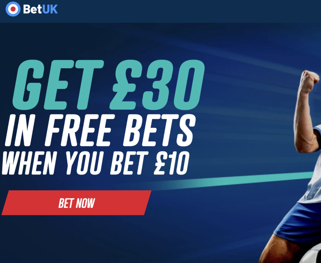 Bet UK's Emerald Offer: Grab Your £30 in Free Bets! welcome bonus