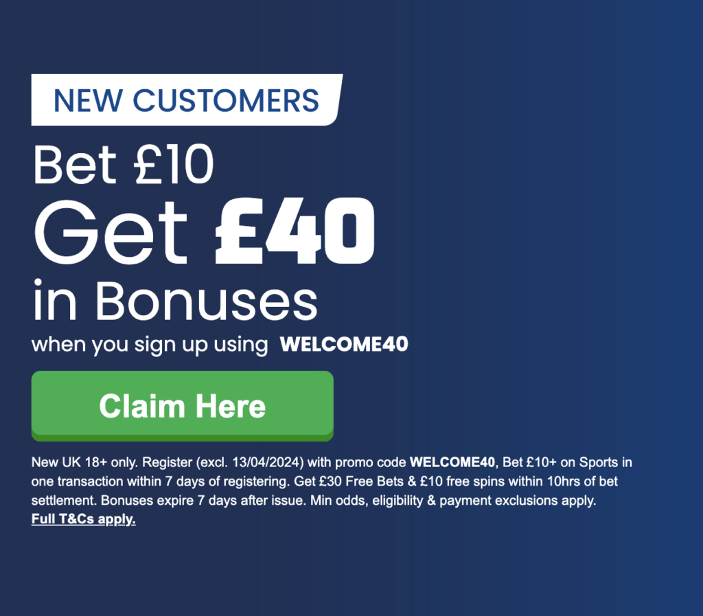 Bet £10, Get £40! Claim Your Pot of Gold Today!