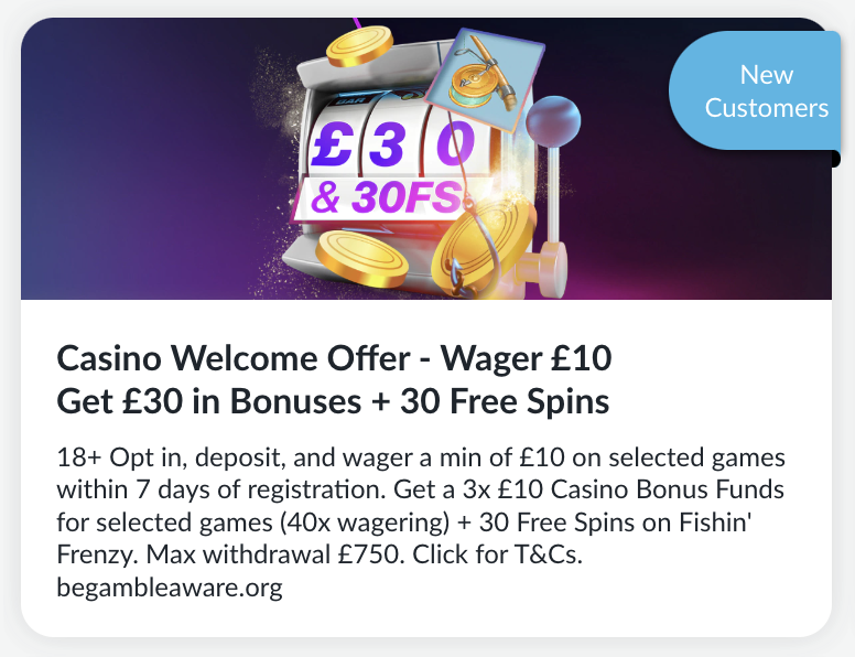 Welcome to BetVictor £30 in Bonuses + 30 Free Spins